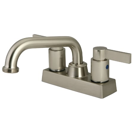 Kingston Brass Two Handle 4" Centerset Laundry Faucet, Brushed Nickel KB2478NDL